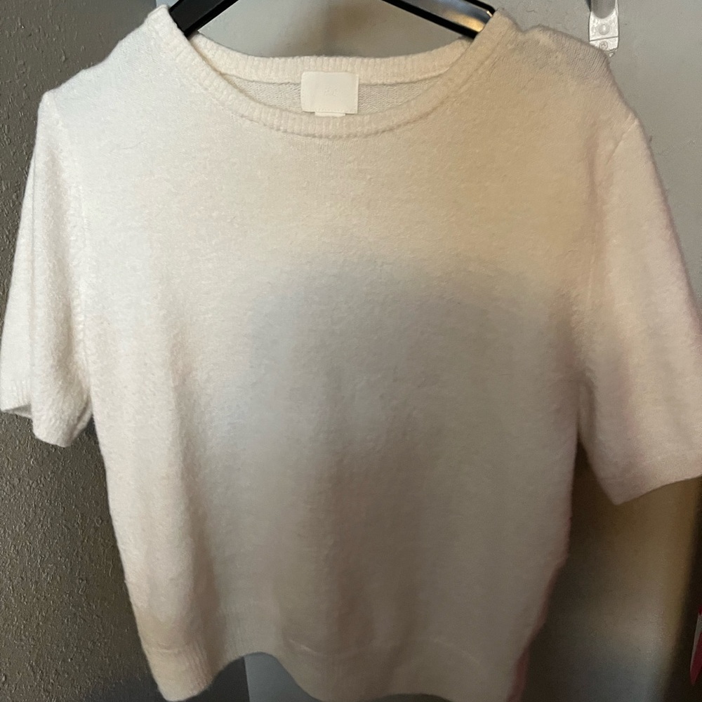 H&M Cream Boxy T-Shirt